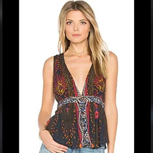 Free People Multicolor Boho Tank Top